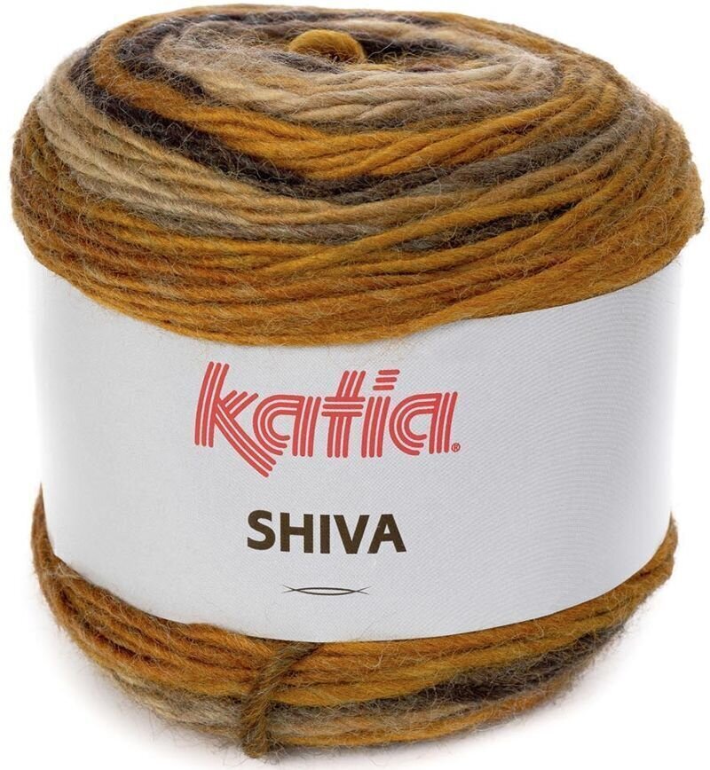 Fil à tricoter Katia Shiva 406 Beige/Camel/Brown Fil à tricoter