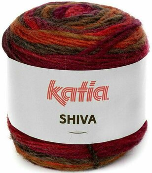 Knitting Yarn Katia Shiva 407 Red/Maroon/Brown - 1