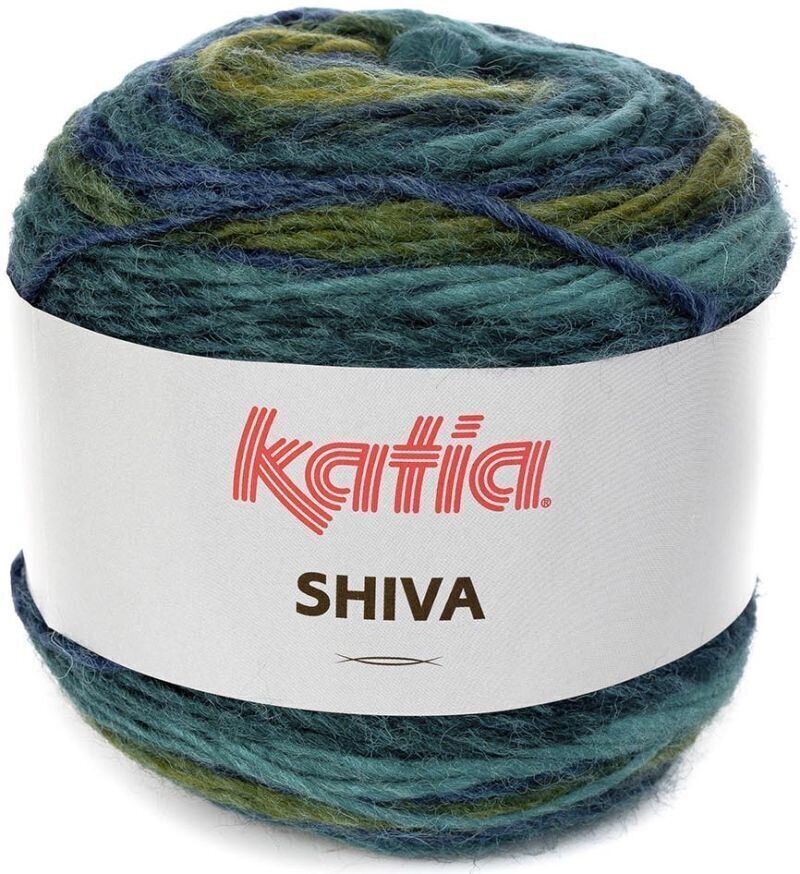Плетива прежда Katia Shiva 408 Green/Fir Green/Blue