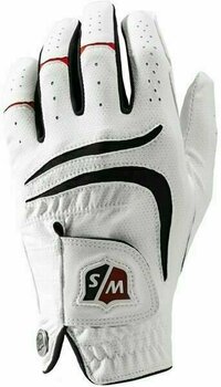 guanti Wilson Staff Grip Plus Mens Golf Glove White LH M/L - 1