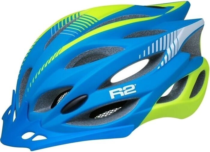 Cykelhjälm R2 Wind Helmet Matt Blue/Fluo Yellow M Cykelhjälm