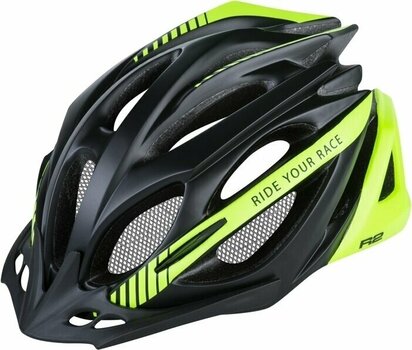 Cyklistická helma R2 Pro-Tec Helmet Matt Black/Fluo Yellow L Cyklistická helma - 1