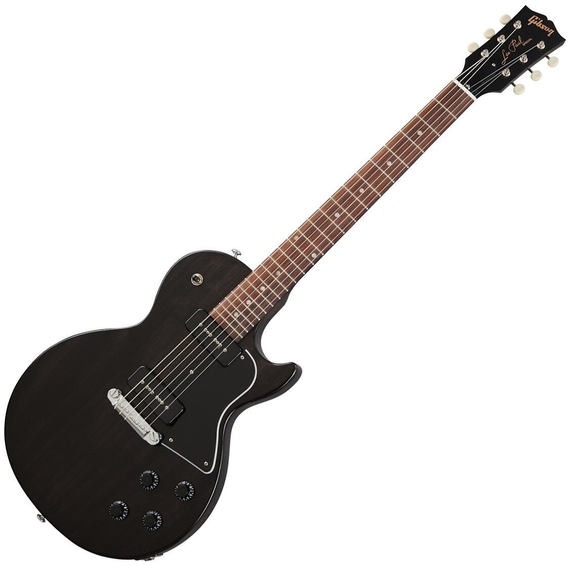 Guitare électrique Gibson Les Paul Special Tribute P-90 Ebony Vintage Gloss