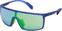 Sport Glasses Adidas SP0004 91Q Transparent Frosted Eletric Blue/Grey Mirror Green Blue