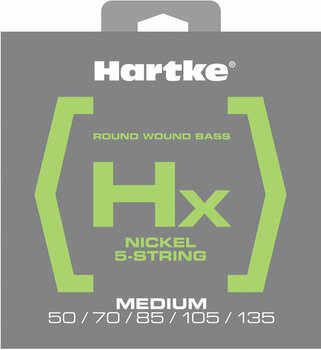 Struny do gitary basowej 5-strunowej Hartke HX550 Medium 50-135 - 1