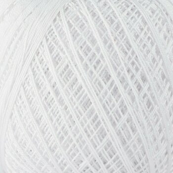 Crochet Yarn Nitarna Ceska Trebova Nika 0010 White - 1