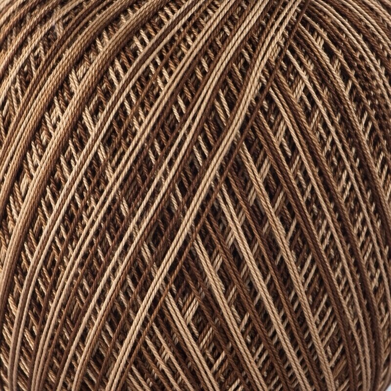 Fil de crochet Nitarna Ceska Trebova Nika Ombré 77262 Dark Brown Fil de crochet