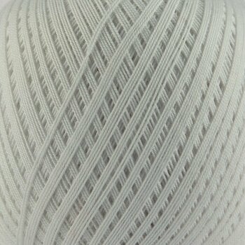 Плетене на една кука прежда Nitarna Ceska Trebova Monika 0010 White - 1
