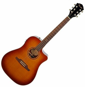 electro-acoustic guitar Fender F-1020SCE Dreadnought Cutaway Violin Burst - 1