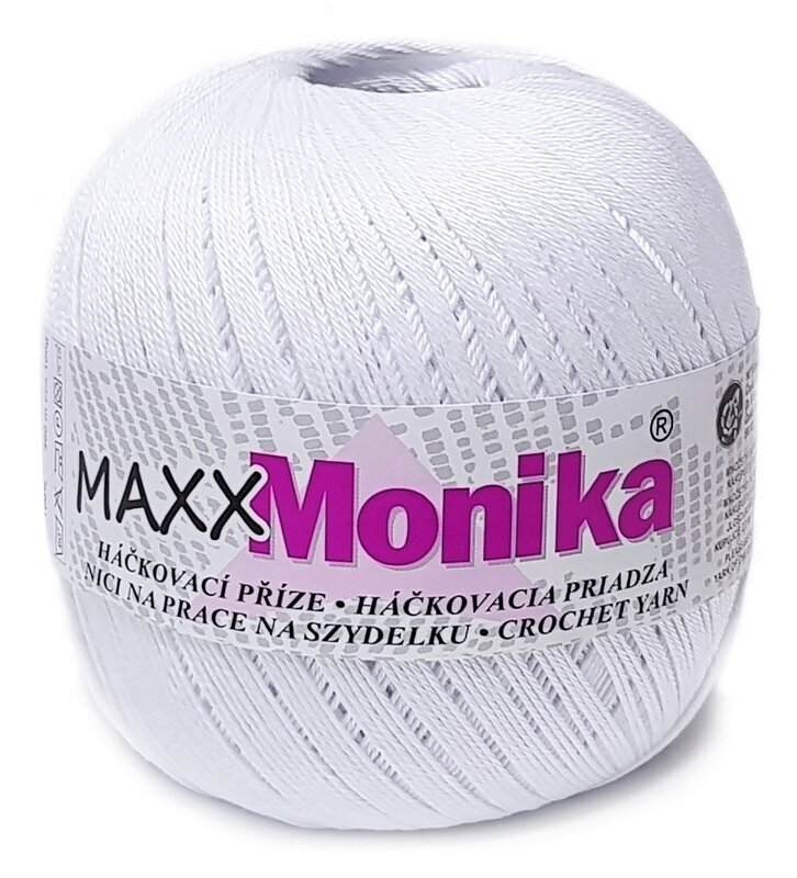 Crochet Yarn Nitarna Ceska Trebova MaxxMonika 0010 White