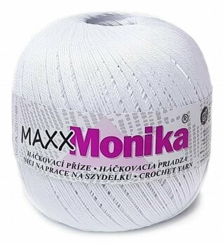 Crochet Yarn Nitarna Ceska Trebova MaxxMonika 0010 White - 1