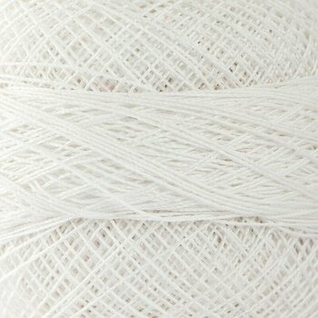 Плетене на една кука прежда Nitarna Ceska Trebova Kordonet 60 0010 White - 1