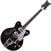 Semi-akoestische gitaar Gretsch G6636TSL Black Silver Falcon Center Block WC Zwart