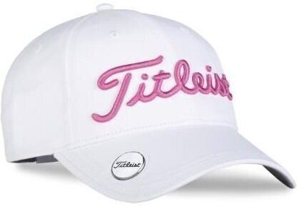 Czapka z daszkiem Titleist Tour Performance Ball Marker Ladies Cap White/Pink