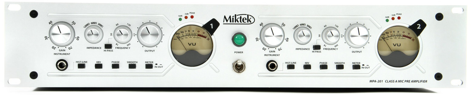 Pré-amplificador de microfone Miktek MPA-201 Pré-amplificador de microfone