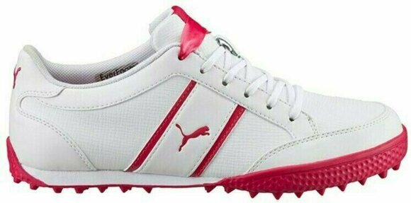 Женски голф обувки Puma Monolite Cat Womens Golf Shoes White/Rose Red UK 4,5 - 1