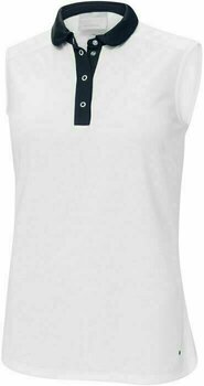 Polo trøje Galvin Green Mia Ventil8 Sleeveless Womens Polo Shirt White/Navy XS - 1