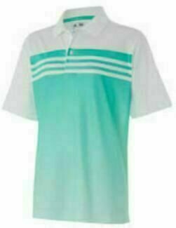 Риза за поло Adidas Climacool 3-Stripes Gradient бял-Зелен 16 години - 1