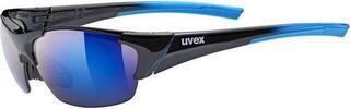 Okulary rowerowe UVEX Blaze lll Black Blue/Mirror Blue Okulary rowerowe (Jak nowe)