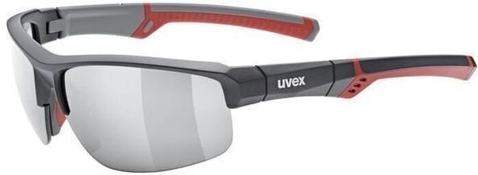 Fietsbril UVEX Sportstyle 226 Grey Red Mat/Mirror Silver Fietsbril
