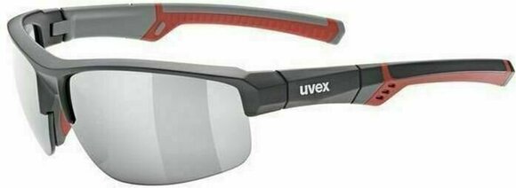 Fietsbril UVEX Sportstyle 226 Grey Red Mat/Mirror Silver Fietsbril - 1
