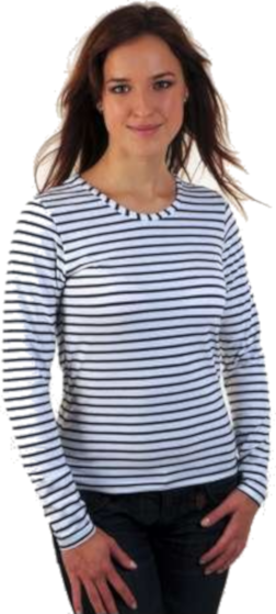 Hemd Sailor Damen Marine Streifen T-shirt Svetlana XL
