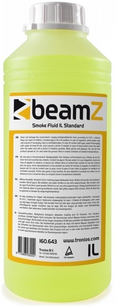 Líquido de máquina de humo BeamZ Fluid FOG Standard 1L