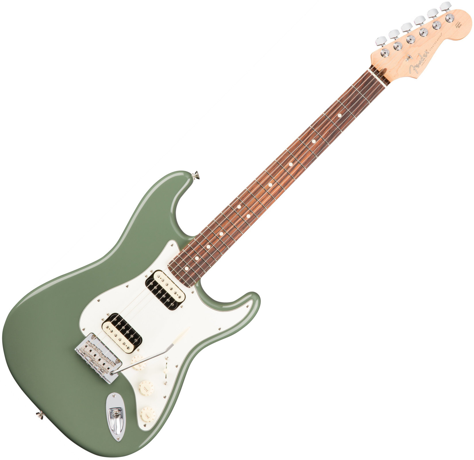E-Gitarre Fender American PRO Stratocaster HH Shawbucker RW Antique Olive