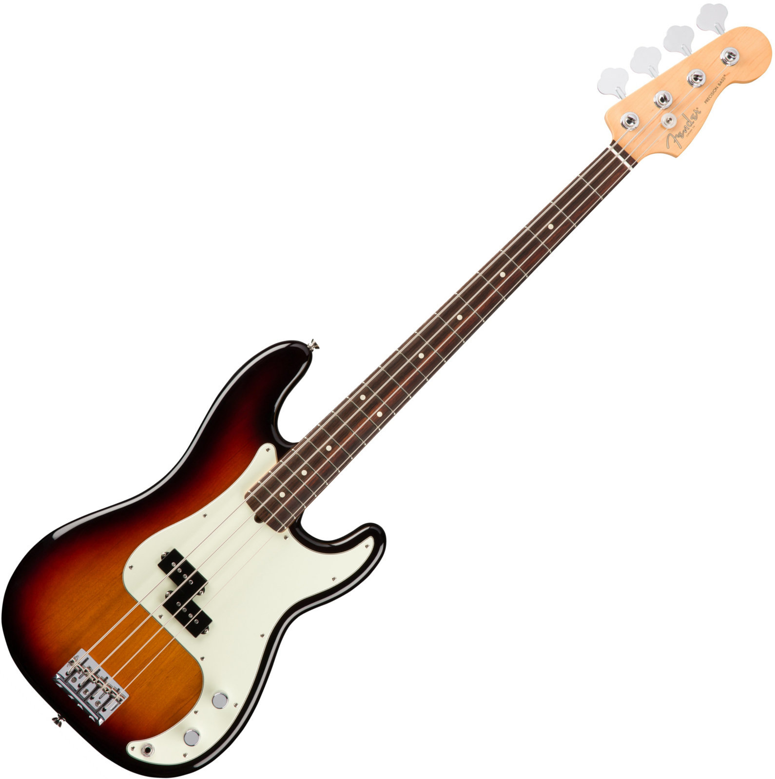 4-strängad basgitarr Fender American PRO Precision Bass RW 3-Tone Sunburst