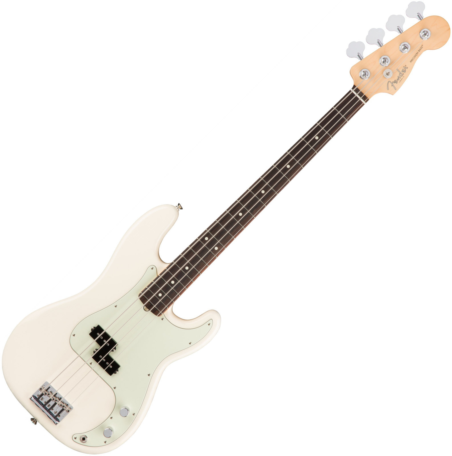 Elektrická baskytara Fender American PRO Precision Bass RW Olympic White
