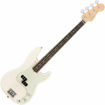 Електрическа бас китара Fender American PRO Precision Bass RW Olympic White - 1