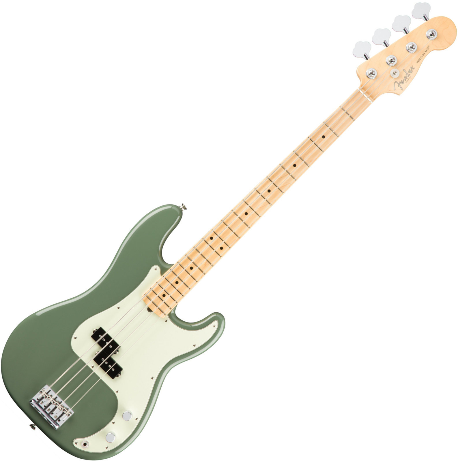 Basse électrique Fender American PRO Precision Bass MN Antique Olive