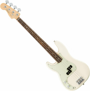 E-Bass Fender American PRO Precision Bass LH RW Olympic White - 1