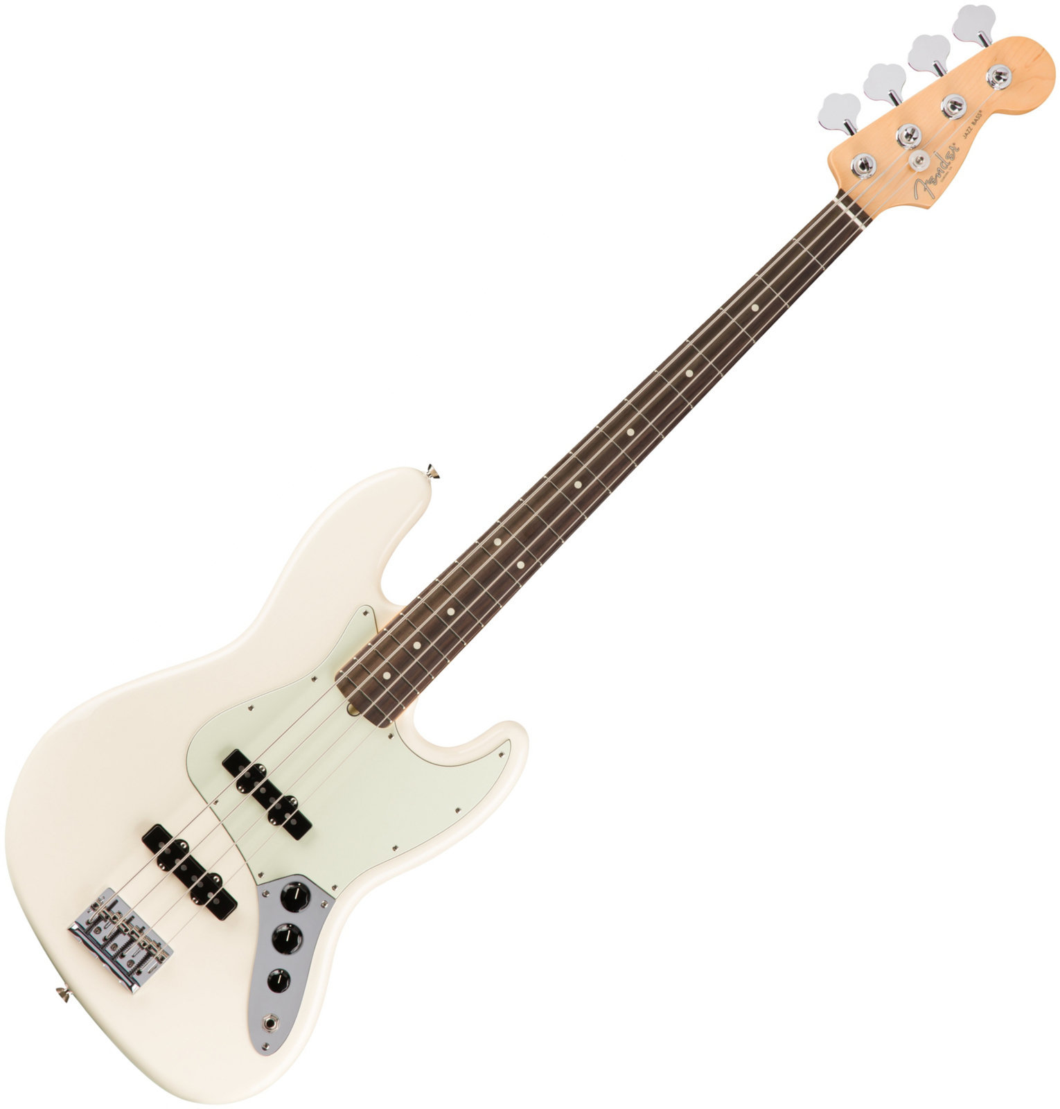 4-strängad basgitarr Fender American PRO Jazz Bass RW Olympic White