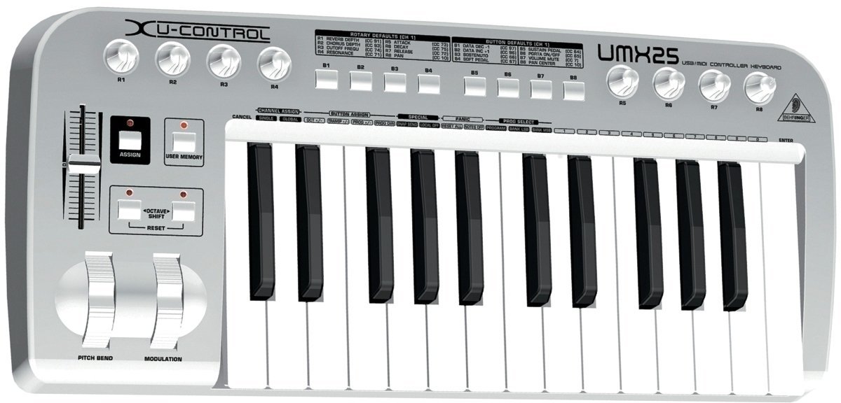 MIDI-koskettimet Behringer UMX 25 U-CONTROL