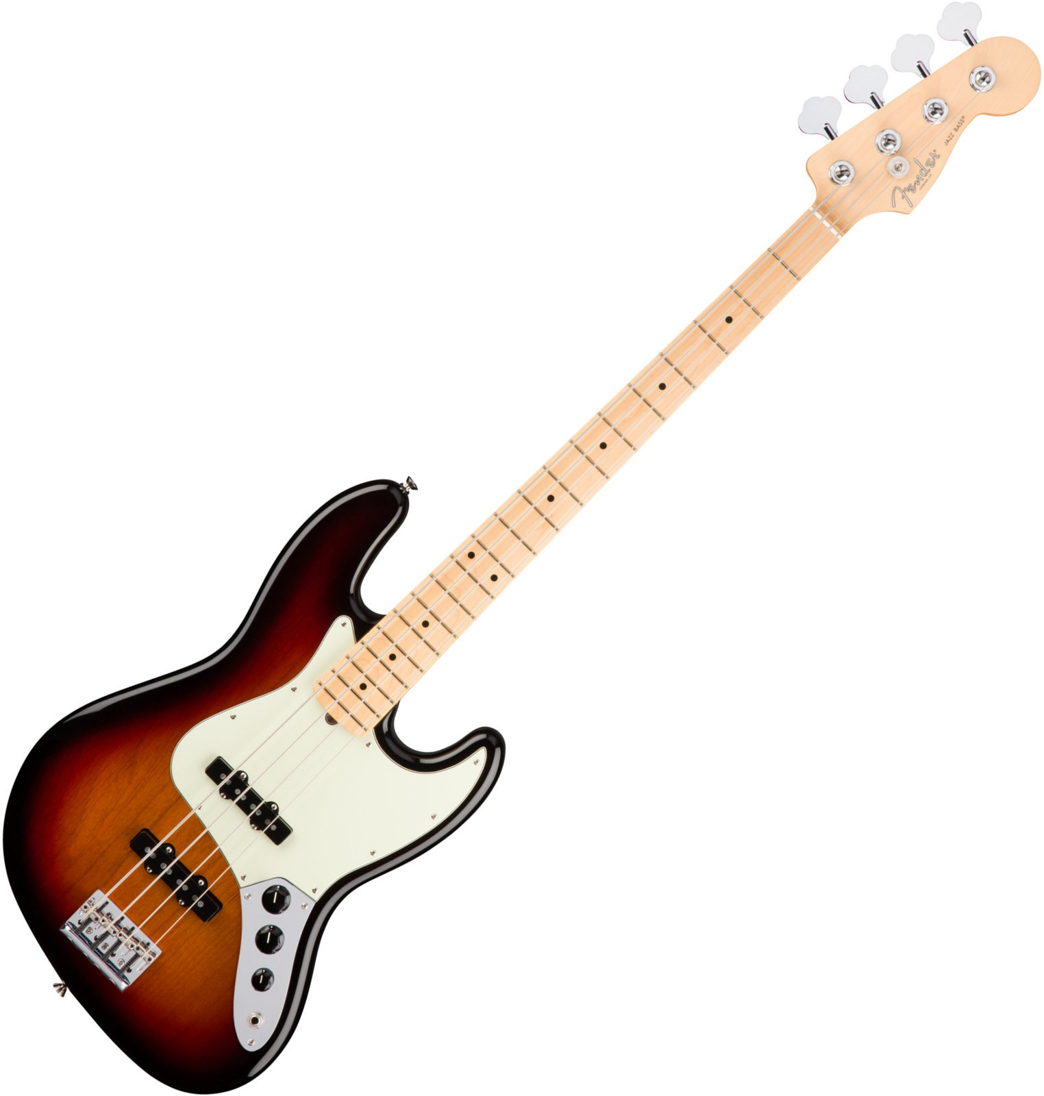 4-strängad basgitarr Fender American PRO Jazz Bass MN 3-Tone Sunburst