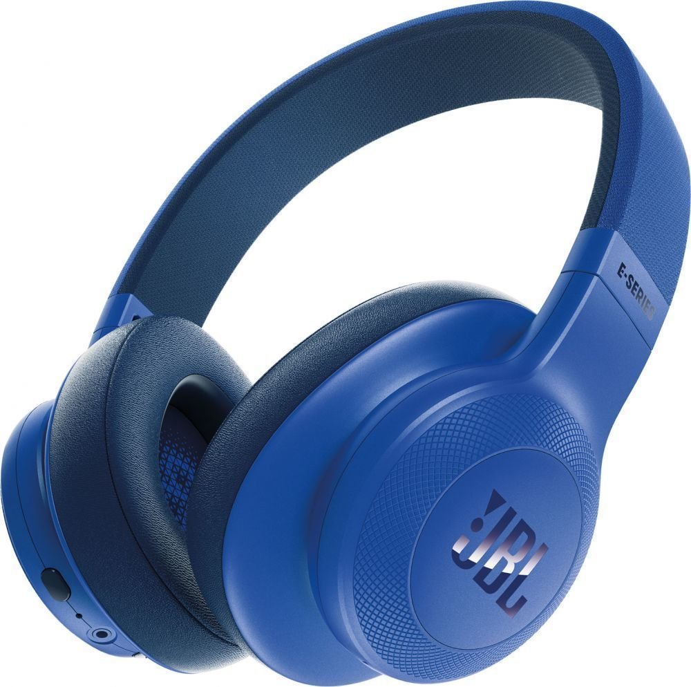 Trådlösa on-ear-hörlurar JBL E55BT Blue