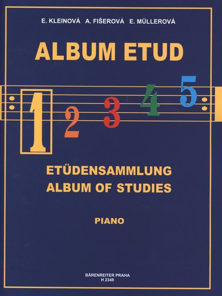 Нотни листи за пиано Kleinová-Fišerová-Müllerová Album etud 1 Нотна музика
