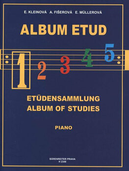 Music sheet for pianos Kleinová-Fišerová-Müllerová Album etud 1 Music Book - 1