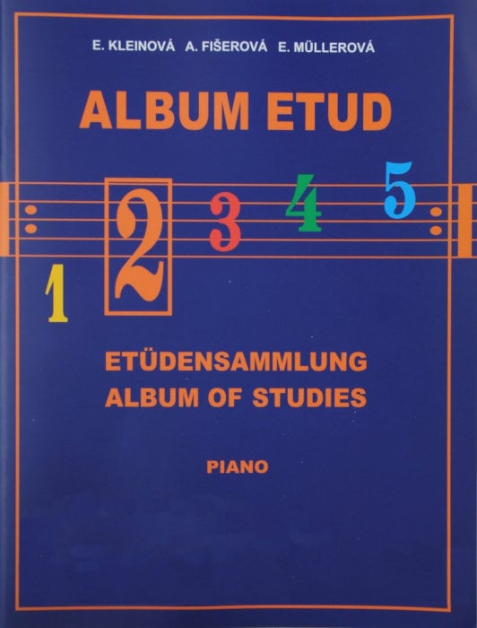 Music sheet for pianos Kleinová-Fišerová-Müllerová Album etud 2 Music Book
