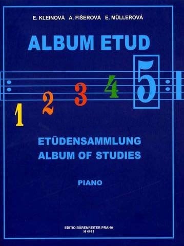 Bladmuziek piano's Kleinová-Fišerová-Müllerová Album etud 5 Muziekblad