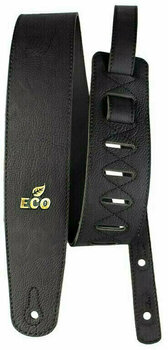 Leather guitar strap Basso Straps Eco 01 Leather guitar strap Black - 1
