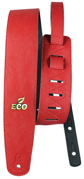 Leather guitar strap Basso Straps Eco 04 Leather guitar strap Crimson