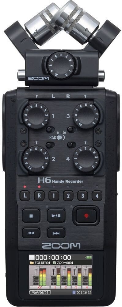 Hordozható felvevő Zoom H6 Fekete