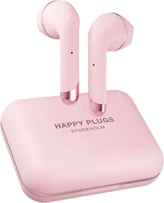 True trådlös in-ear Happy Plugs Air 1 Plus Earbud Pink Gold