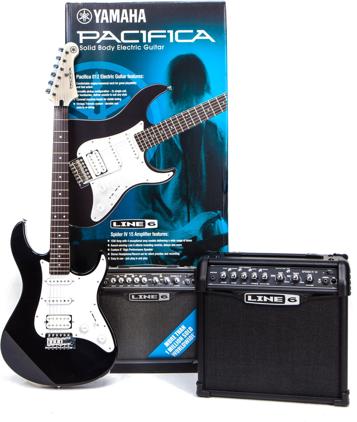 Elektrische gitaar Yamaha Pacifica 012 & Spider V 20
