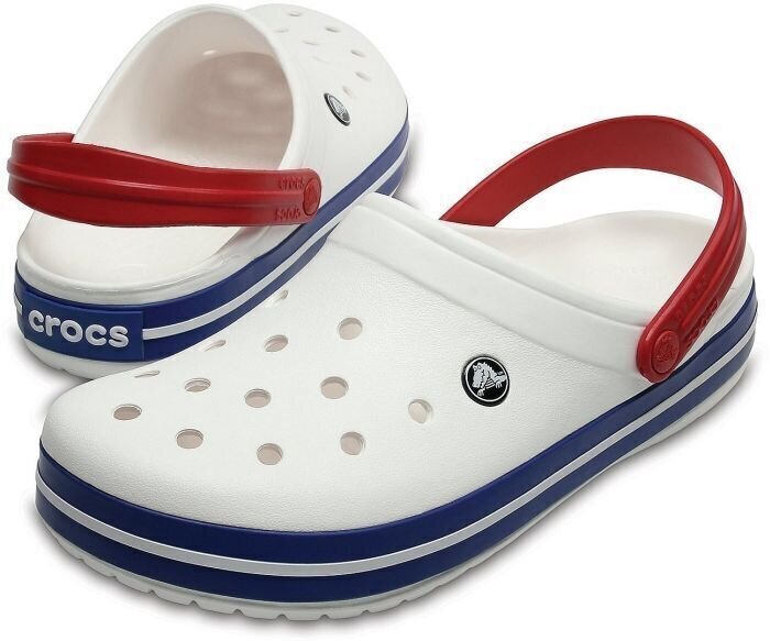 Unisex Schuhe Crocs Crocband Clog White/Blue Jean 42-43