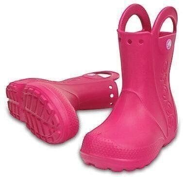 Kids Sailing Shoes Crocs Kids' Handle It Rain Boot Candy Pink 30-31