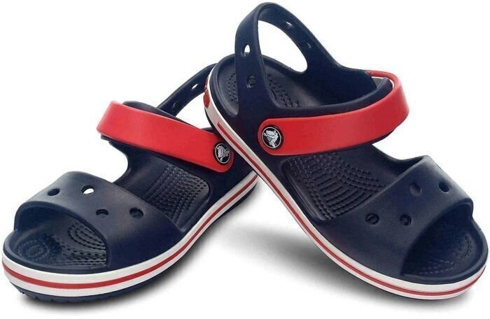 Kids Sailing Shoes Crocs Kids' Crocband Sandal Navy/Red 25-26