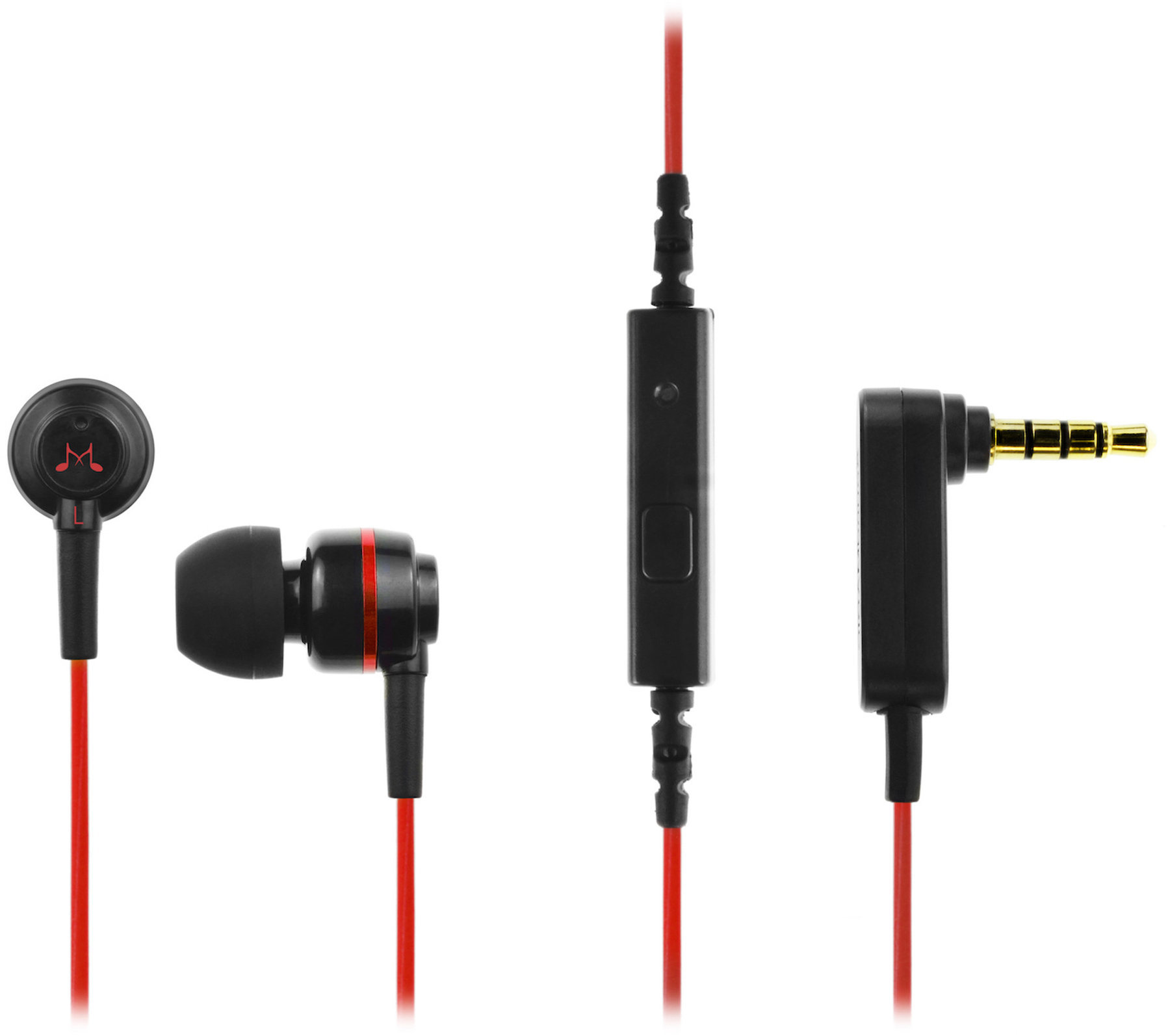 U-uho slušalice SoundMAGIC ES18S Black-Red